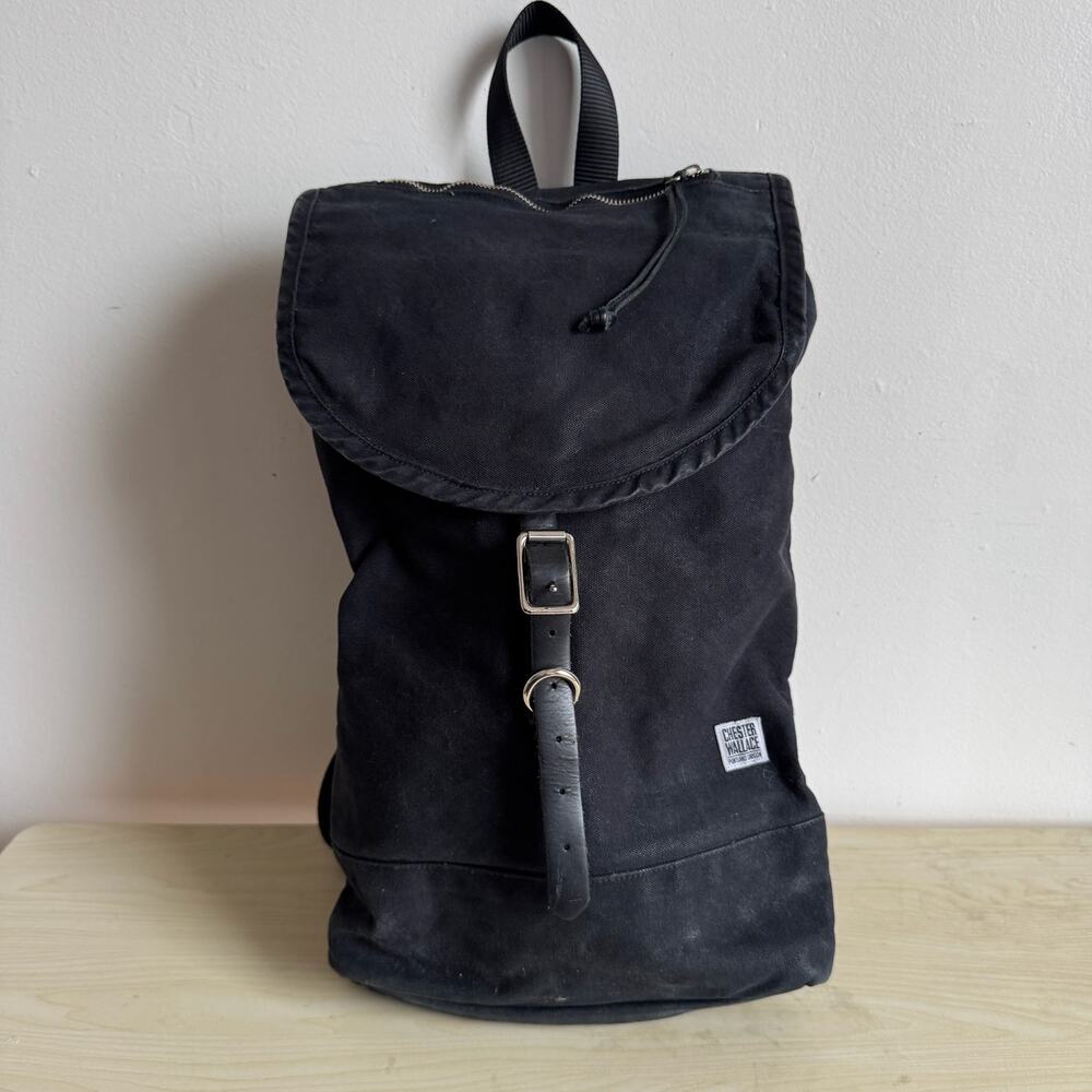 CHESTER WALLACE Canvas & Leather Scout Pack Backpack